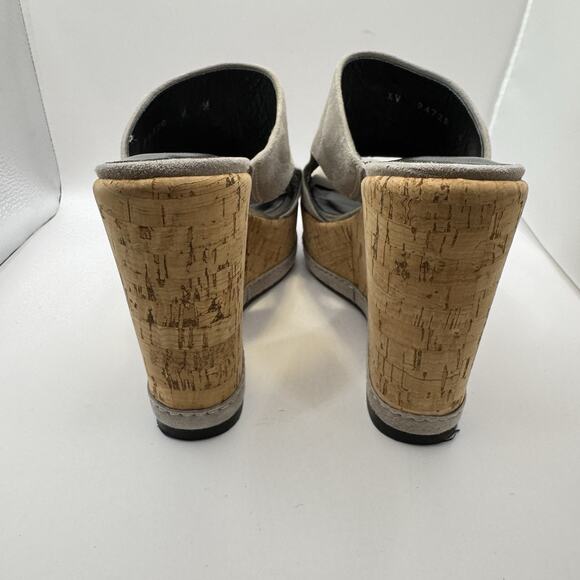 Stuart Weitzman Ultra High Cork Gray Suede Wedges Size 6. Made In Spain Sexy - Picture 6 of 16